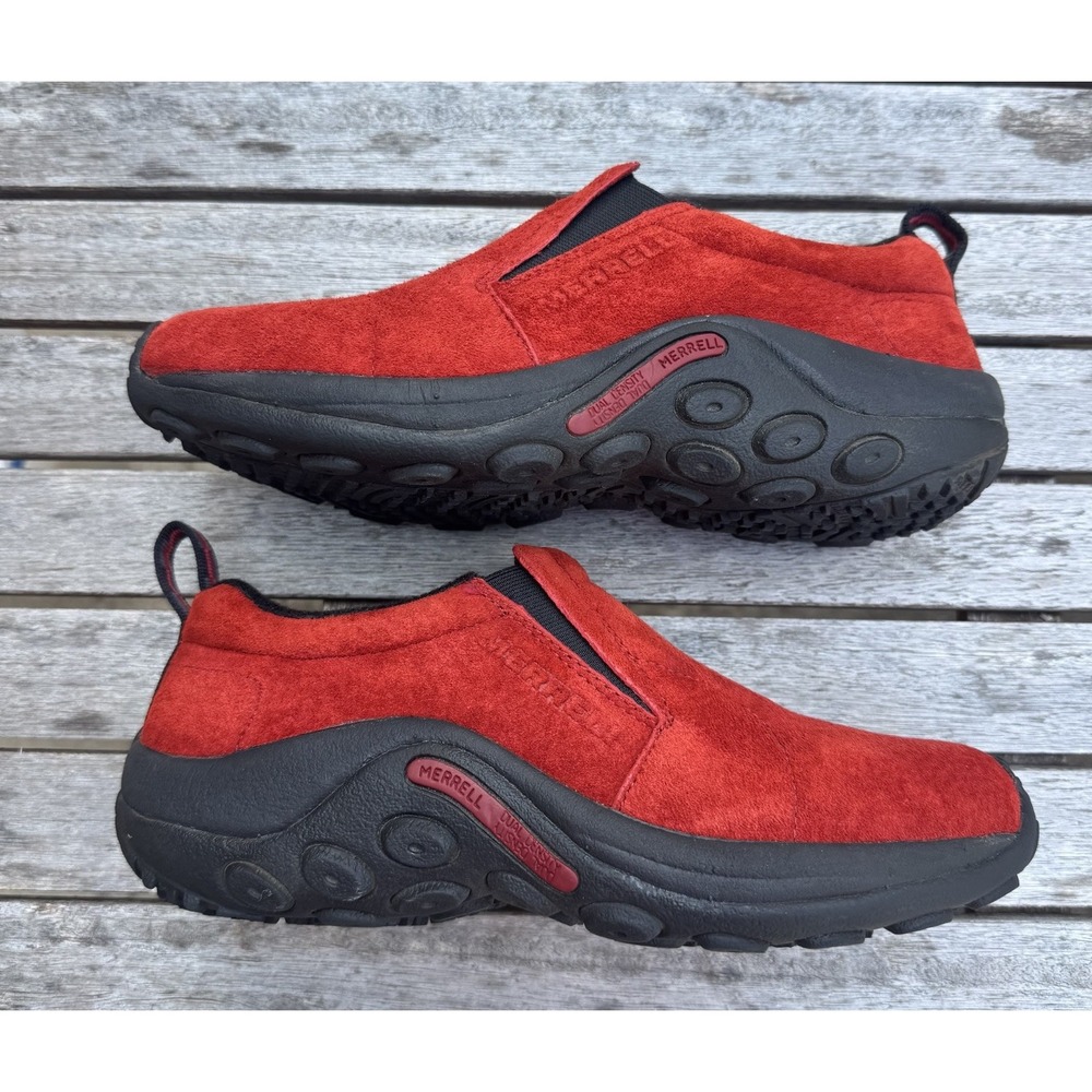 Merrell Jungle Moc Sunset Women's US 8 Red Suede Slip On Shoes Hiking Gorpcore
